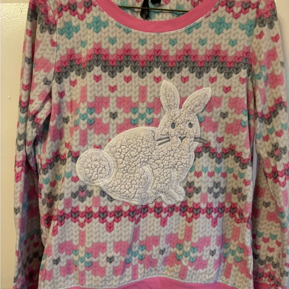 Kensie Girl Kids Pajama Set with Bunny Design - Pink and Multicolor - Picture 2 of 8